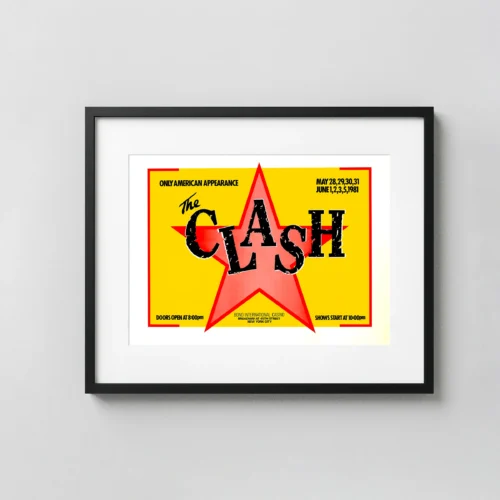 The Clash 1981 Large Bond Casino Concert Poster