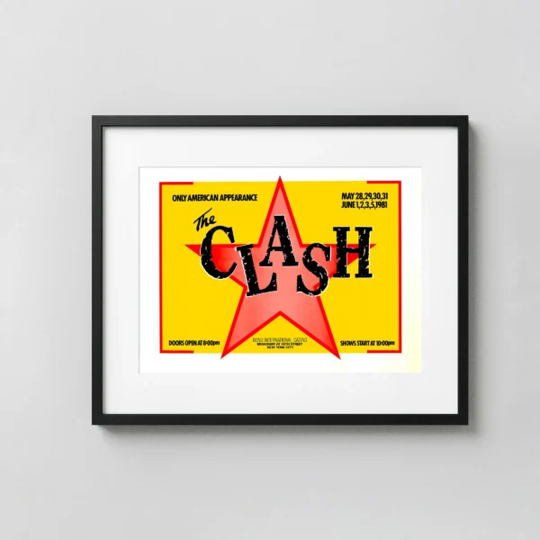 The Clash 1981 Large Bond Casino Concert Poster