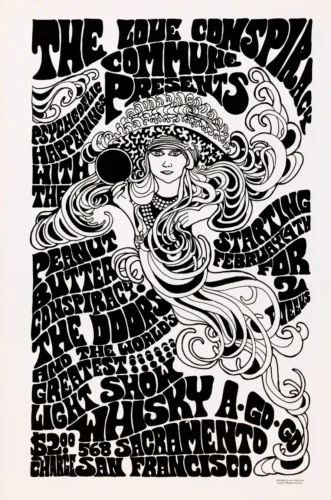 The Doors 1967 San Francisco Whisky-A-Go-Go Concert Poster