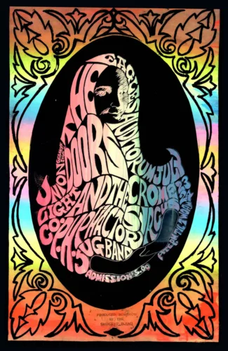 The Doors 1967 Seattle, WA Eagles Auditorium Concert Poster