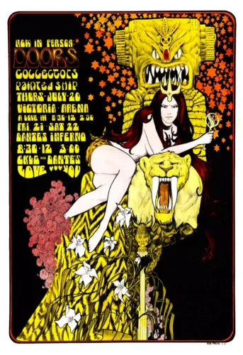 The Doors 1967 Vancouver, Canada Dante's Inferno Concert Poster