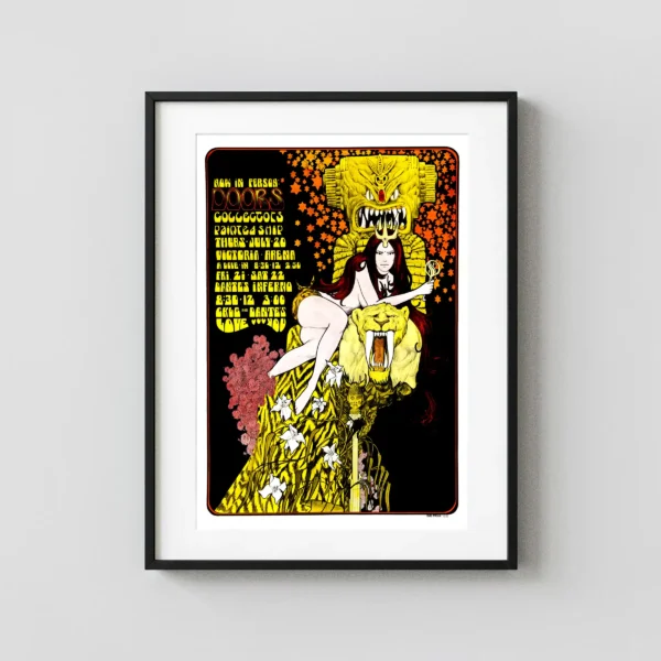 The Doors 1967 Vancouver, Canada Dante's Inferno Concert Poster