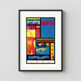 The Doors 1968 Santa Rosa Fairgrounds Colorful Concert Poster
