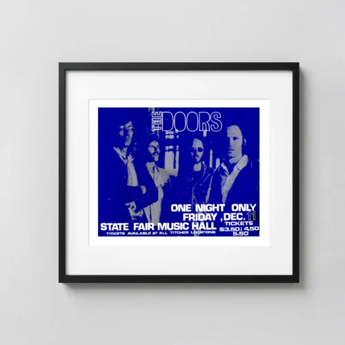 The Doors 1970 Dallas, TX Concert Poster