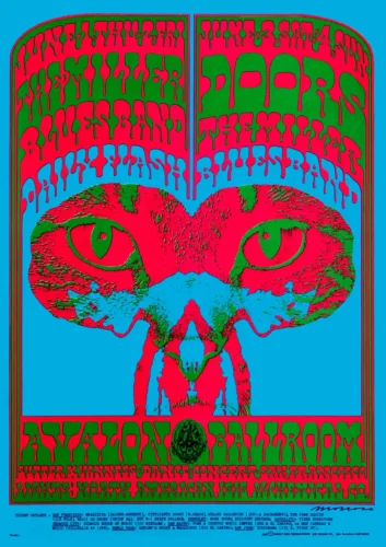 The Doors, Steve Miller 1967 Avalon Ballroom Concert Poster - Alternate Design