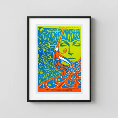 The Doors, Yardbirds 1967 Fillmore Auditorium Concert Poster