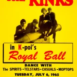The Kinks 1965 Honolulu, Hawaii British-Invasion Concert Poster