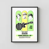 The Monkees (Davy, Mickey & Mike) 1969 Seattle, WA Concert Poster