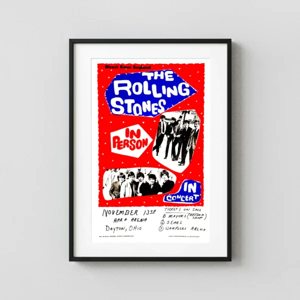 The Rolling Stones 1964 Second-Tour U.S. Concert Poster, Dayton, OH