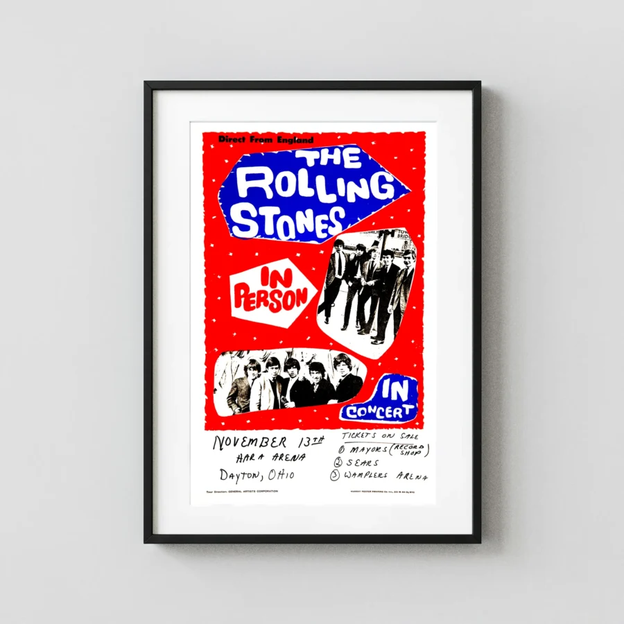 The Rolling Stones 1964 Second-Tour U.S. Concert Poster, Dayton, OH