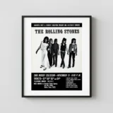The Rolling Stones 1969 Dallas, TX Concert Poster