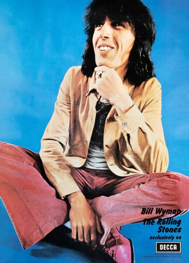The Rolling Stones 1969 - Decca Records UK Promo Poster 04 featuring blue, red, and black vertical artwork.