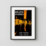 The Rolling Stones 1969 Livermore, CA Altamont Festival Speedway Concert Poster