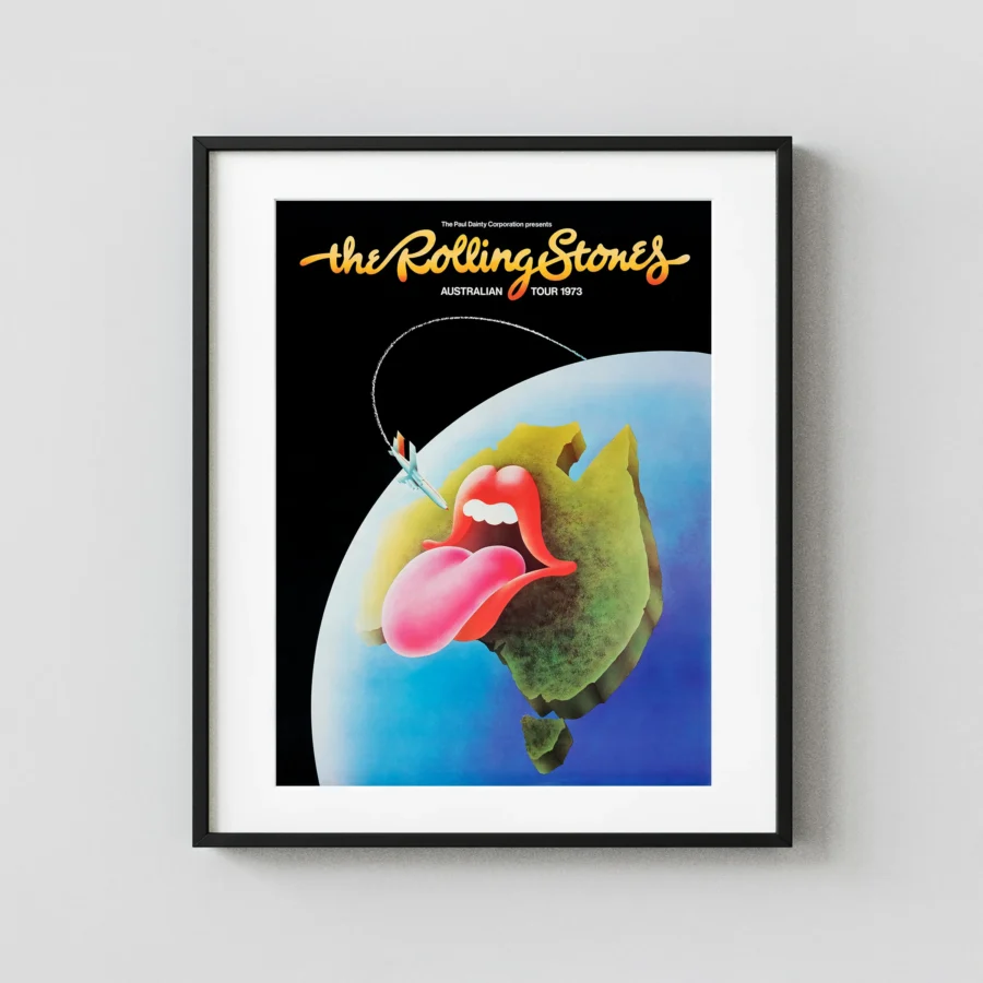 The Rolling Stones 1973 Australian Tour Poster