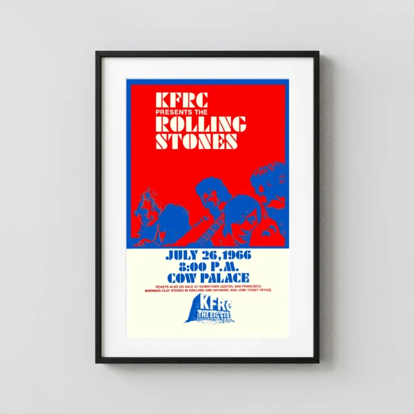 The Rolling Stones Cow Palace KFRC Concert Poster (1966)