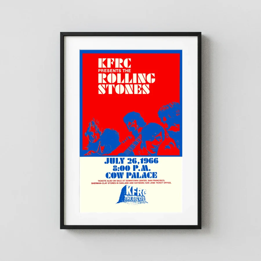 The Rolling Stones Cow Palace KFRC Concert Poster (1966)