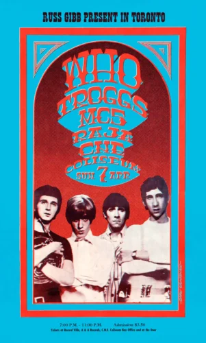 The Who 1968 CNE Coliseum, Toronto, Ontario, Canada Concert Poster