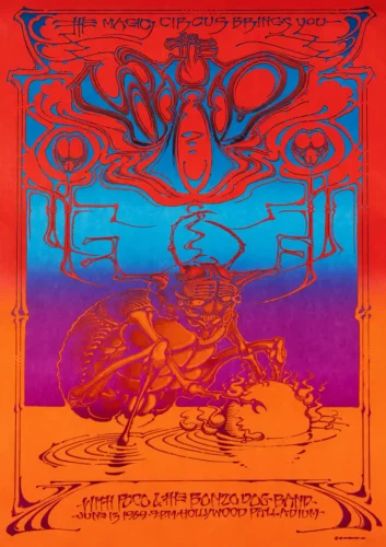The Who 1969 Hollywood Palladium, Los Angeles Concert Poster
