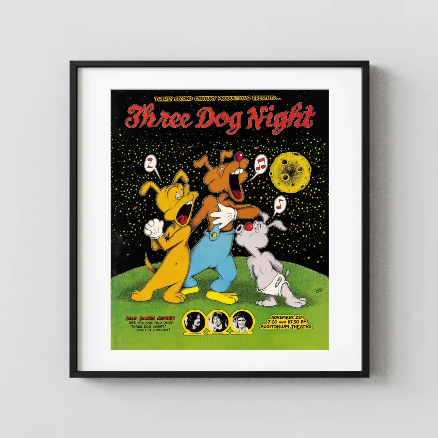 Three Dog Night 1969 Chicago, IL Concert Poster