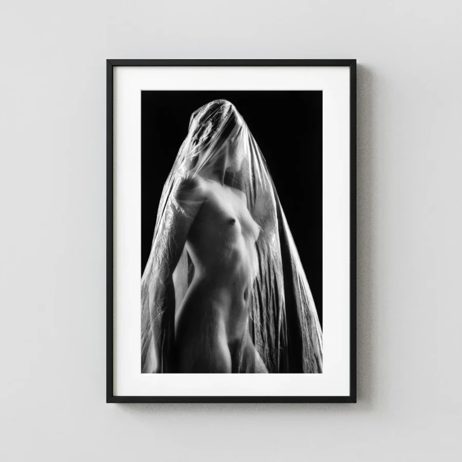 Transparent 1968 Nude displayed as a framed wall mockup
