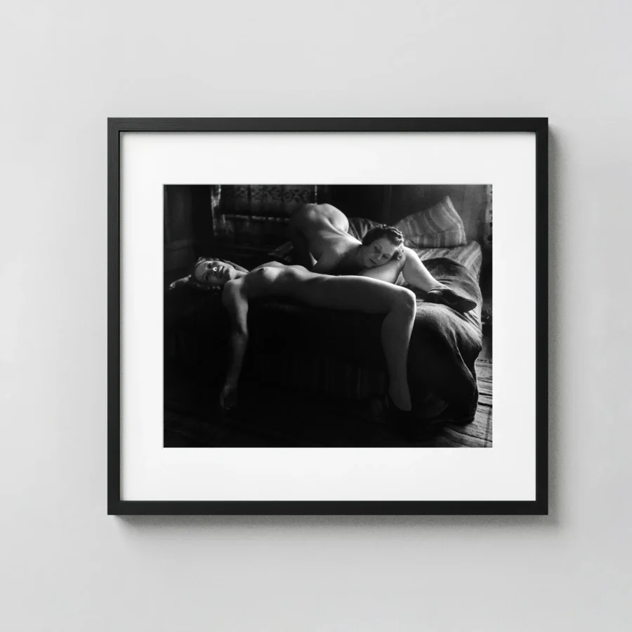 Two Nudes Attracted 1937 displayed as a framed wall mockup