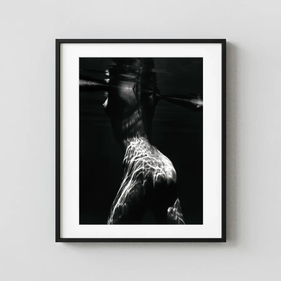 Underwater Nude 1930 displayed as a framed wall mockup