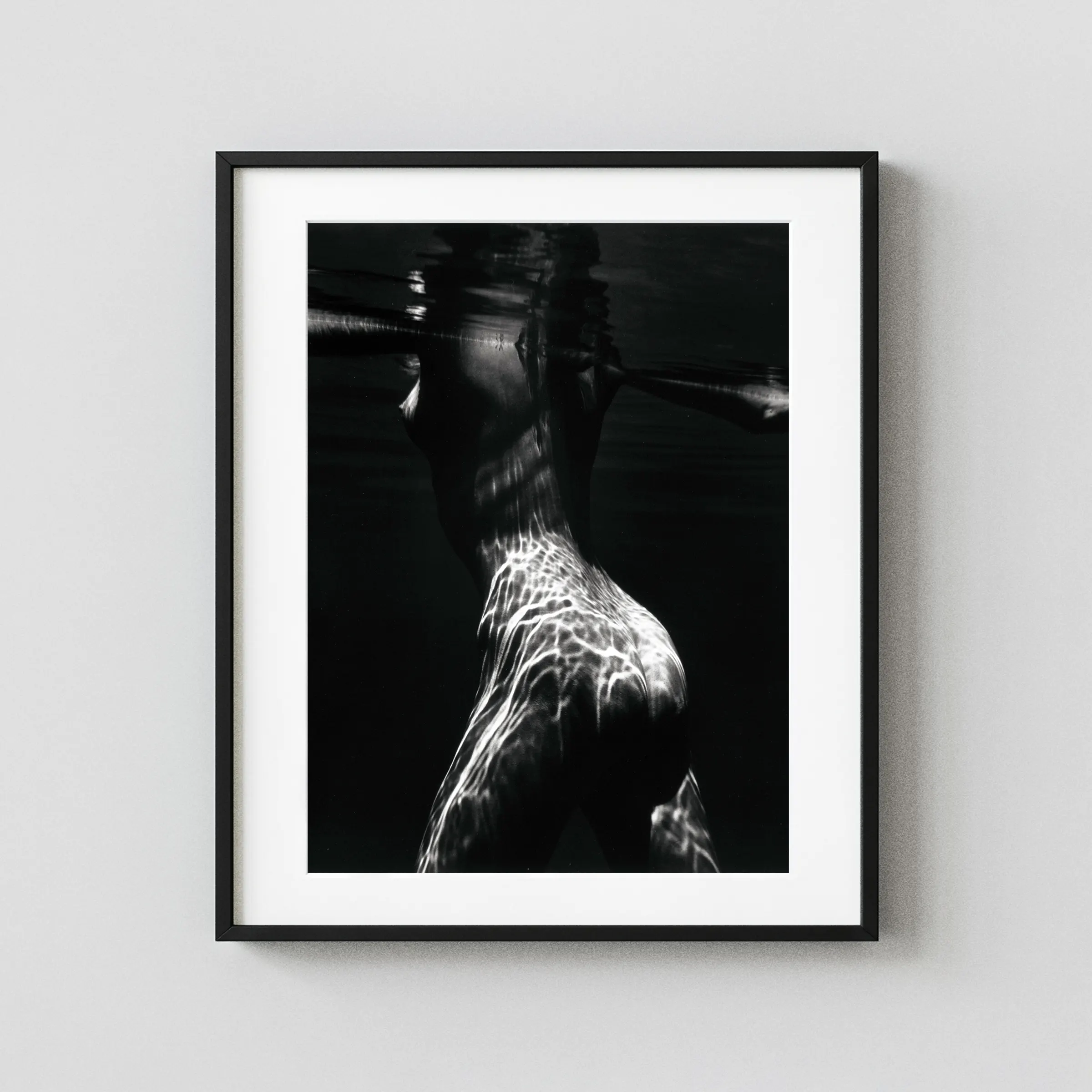 Underwater Nude 1930 displayed as a framed wall mockup
