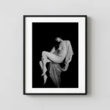 Draped Seated Nude circa 1920 Photography Print