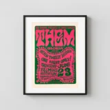 Van Morrison & Them 1966 "Gloria" Fillmore Auditorium Concert Poster