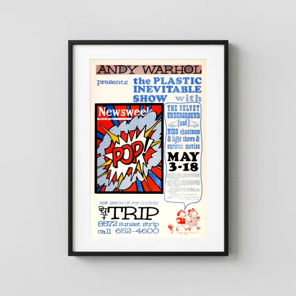 Velvet Underground, Andy Warhol 1966 the Trip, Los Angeles Concert Poster