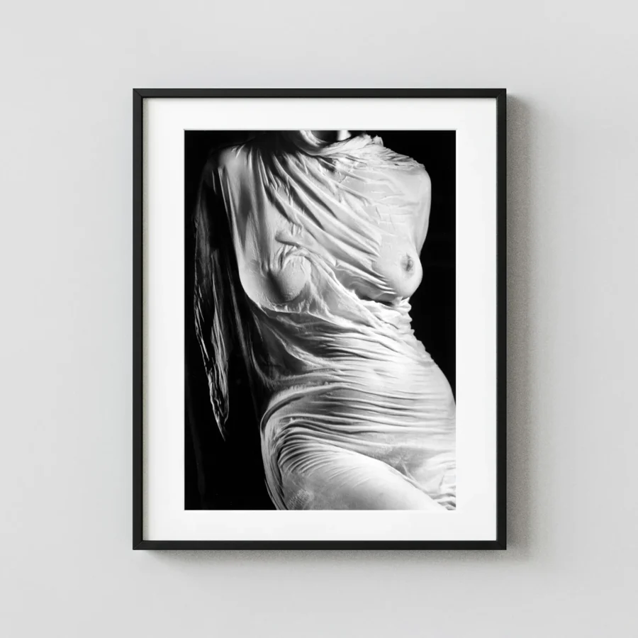 Wet Silk 1938 Nude displayed as a framed wall mockup