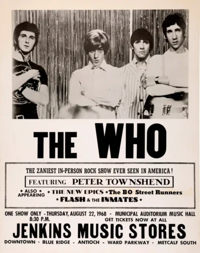 Who Municipal Auditorium Music Hall Concert Poster (1968)