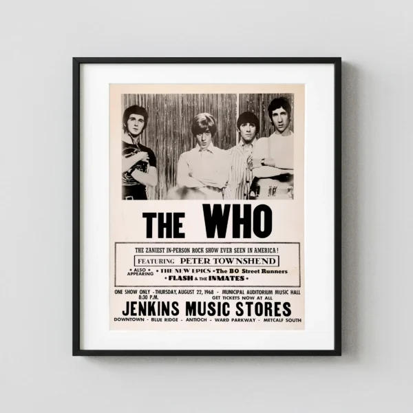 Who Municipal Auditorium Music Hall Concert Poster (1968)