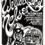 Willie Nelson 1972 Austin, TX Armadillo Concert Poster