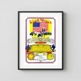 Willie Nelson, Leon Russell, Jimmy Buffett 1974 Second Annual 4th of July Poster