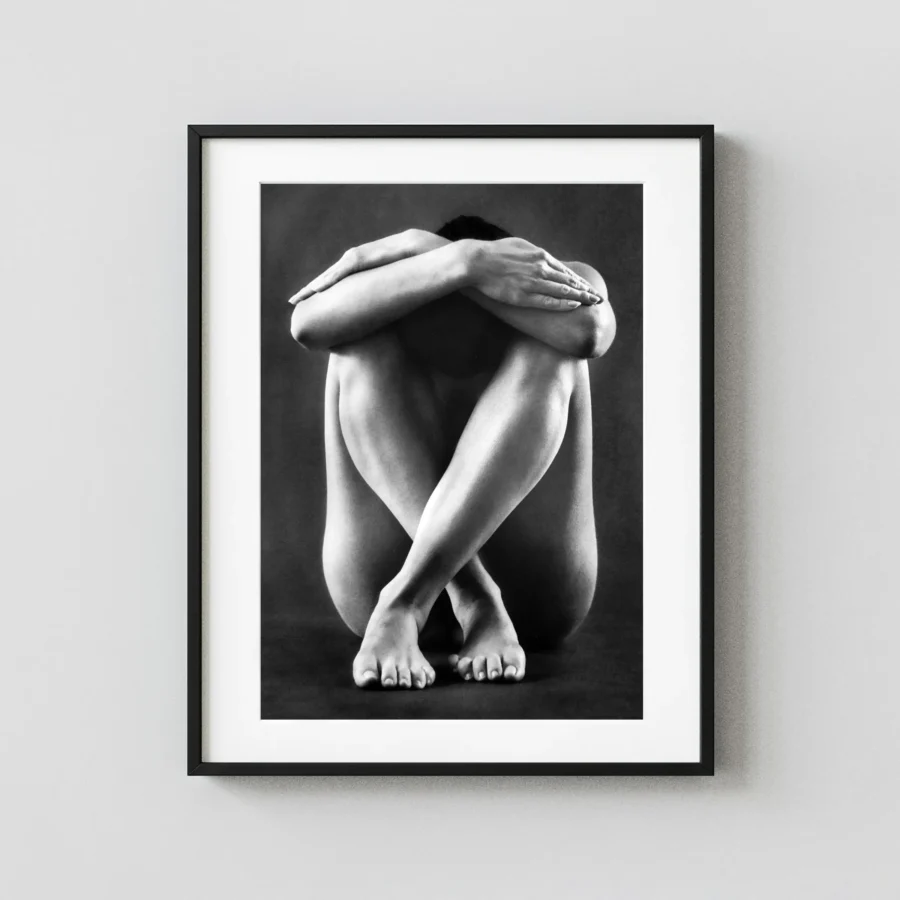 Folded Seated Nude, Within 1969 displayed as a framed wall mockup
