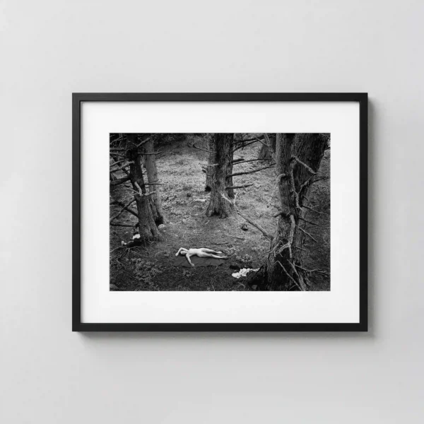 Woman And Dog In Forest 1953 Nude Photography Print