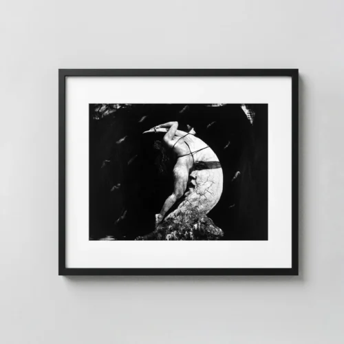 Woman Masturbating On The Moon 1981 Nude Photography Print
