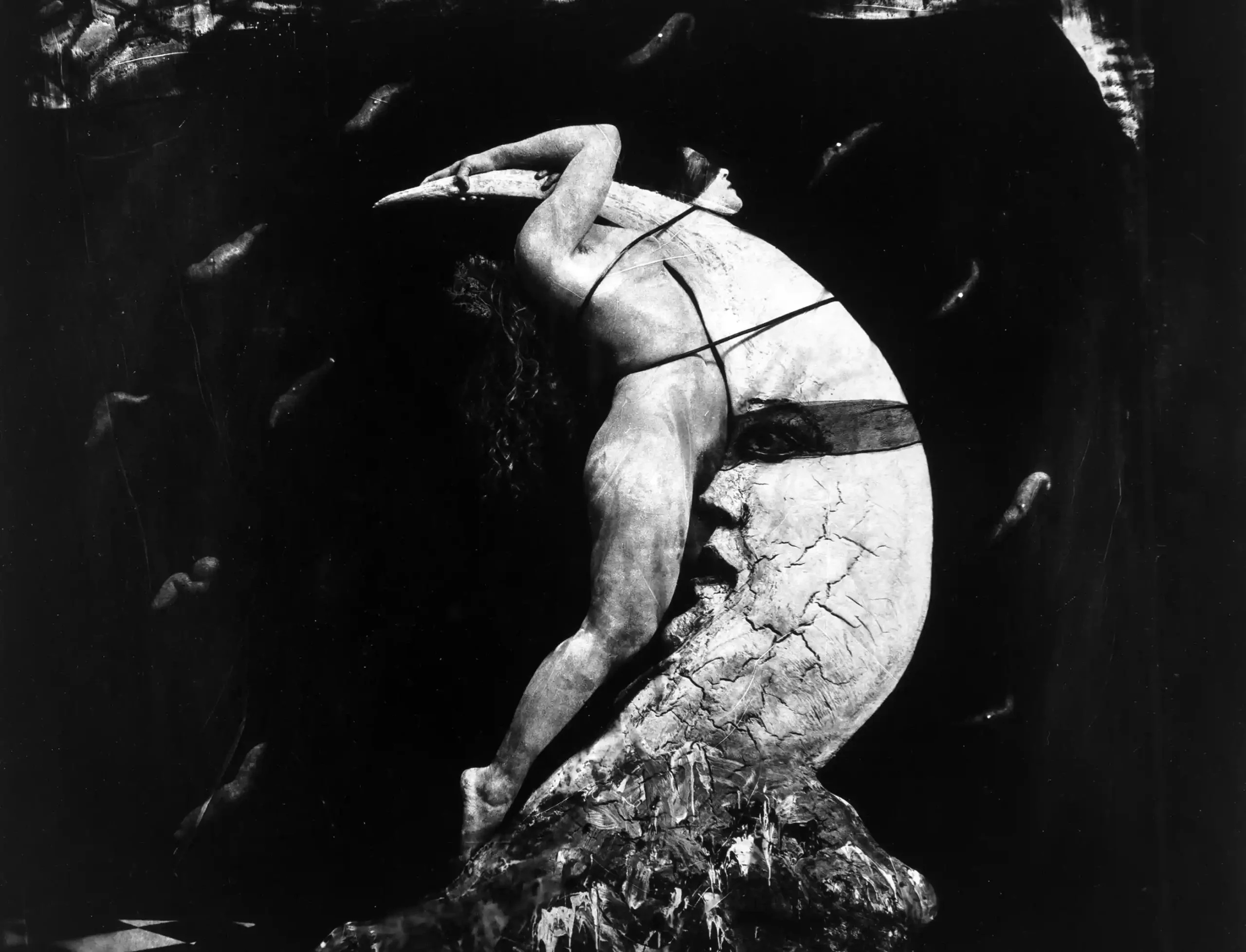 Woman Masturbating On The Moon 1981 Nude Photography Print
