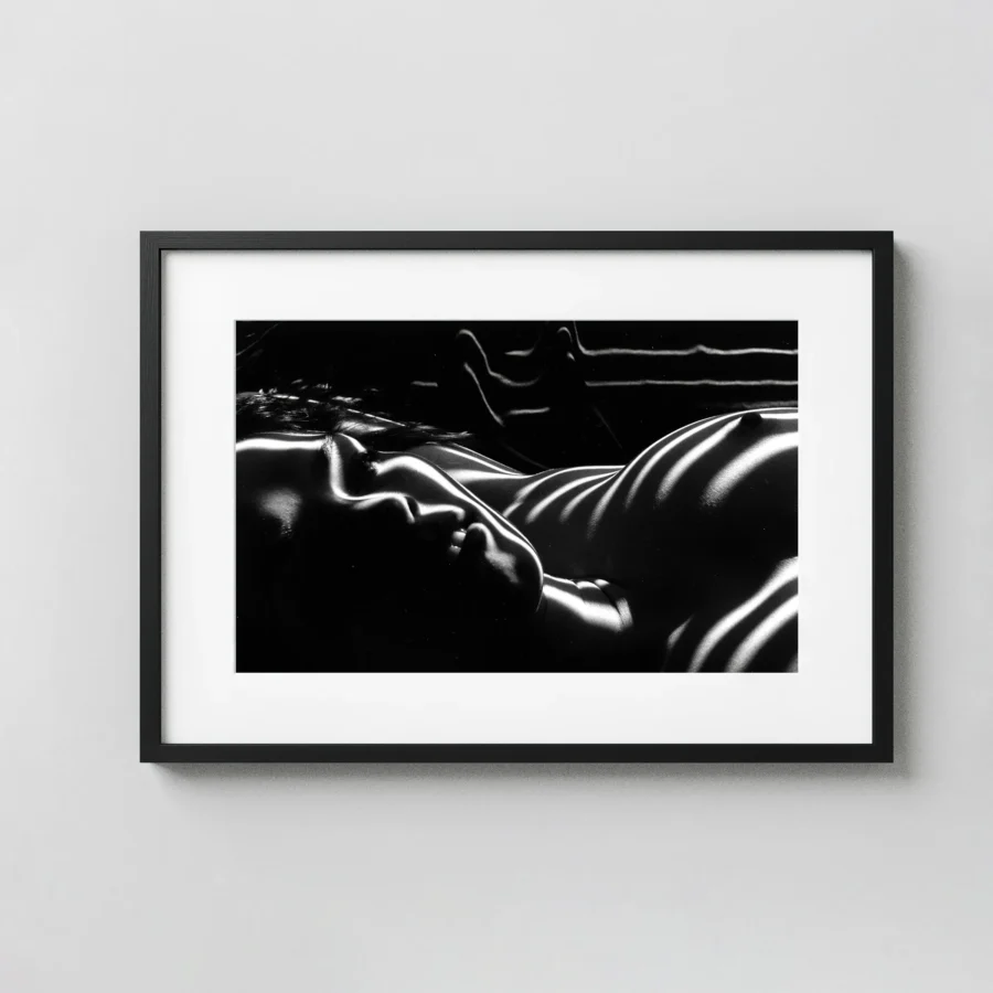 Zebra Nudes 1998 displayed as a framed wall mockup