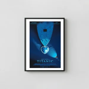 Titanic Movie Poster Laurent Durieux Mondo Art Print | Heart of the Ocean Alternate Design Movie Posters xe2x80x93 Portrait Frame Wall Art Mockup | MerchFuse