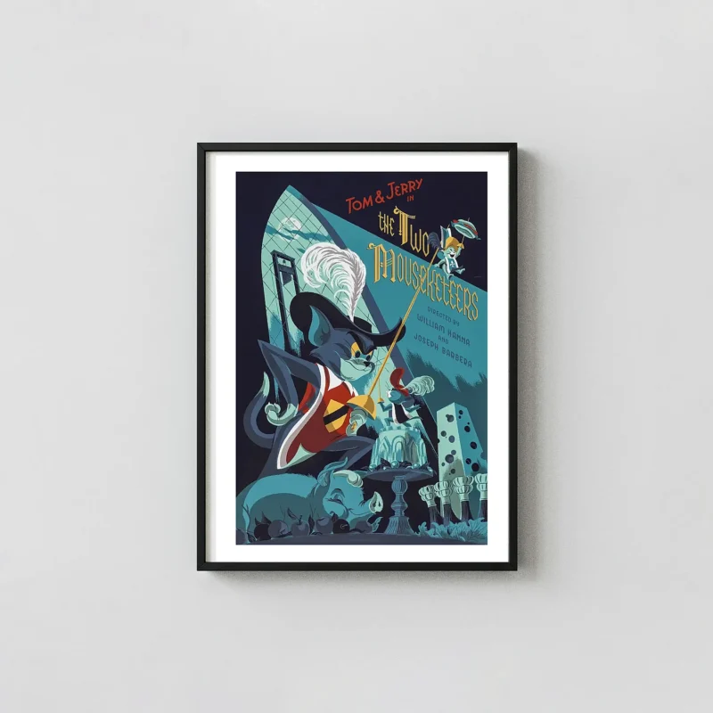 Anne Benjamin The Two Mousketeers Mondo Poster | Tom and Jerry Art Print