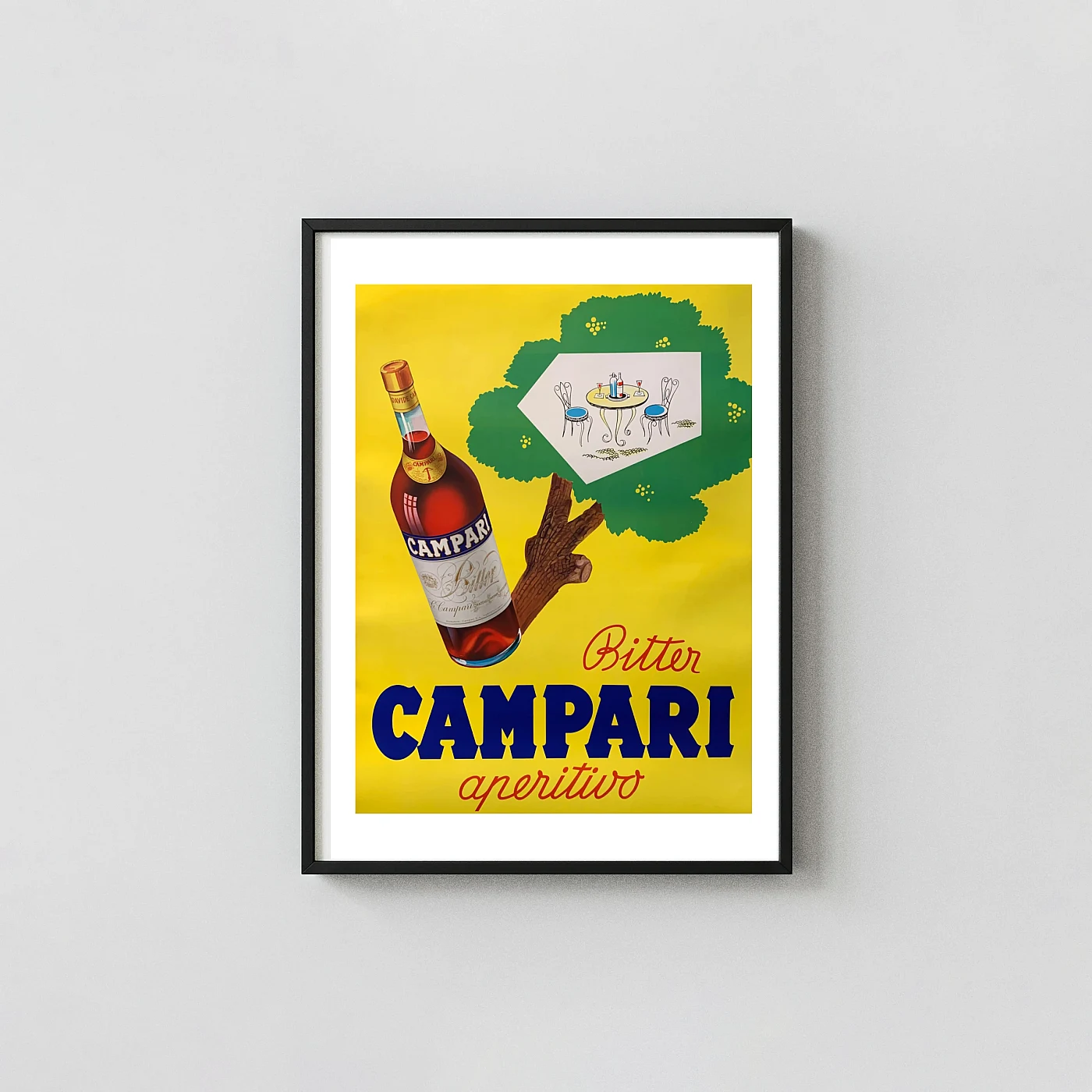 Vintage Campari Aperitivo Advertising Poster (Yellow &Amp; Red Retro Italian Art) Vintage Campari Aperitivo Advertising Poster (Yellow &Amp; Red Retro Italian Art) Vintage Alcohol &Amp; Liquor Posters Xe2X80X93 Portrait Frame Wall Art Mockup | Merchfuse
