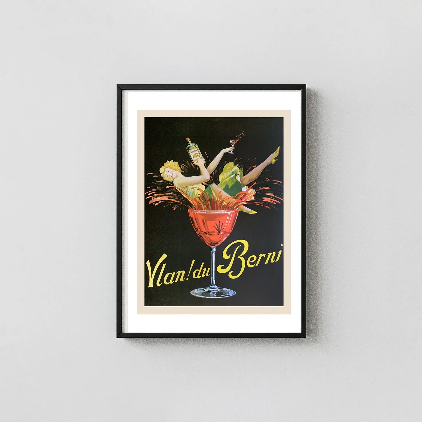 Vlan! du Berni Classic Vintage Liquor Advertisement Poster Retro French Bar Art - vintage advertising poster print