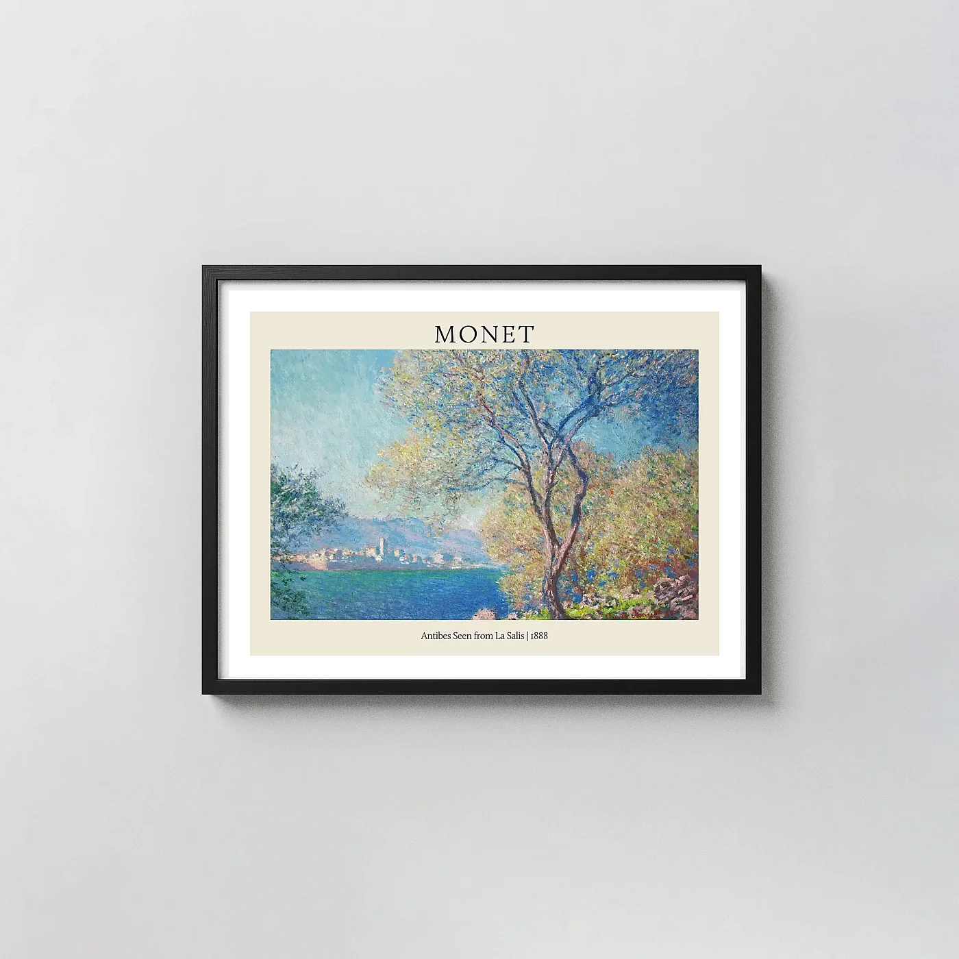 Claude Monet Antibes Seen from La Salis (1888) Impressionist art print - fine art poster print