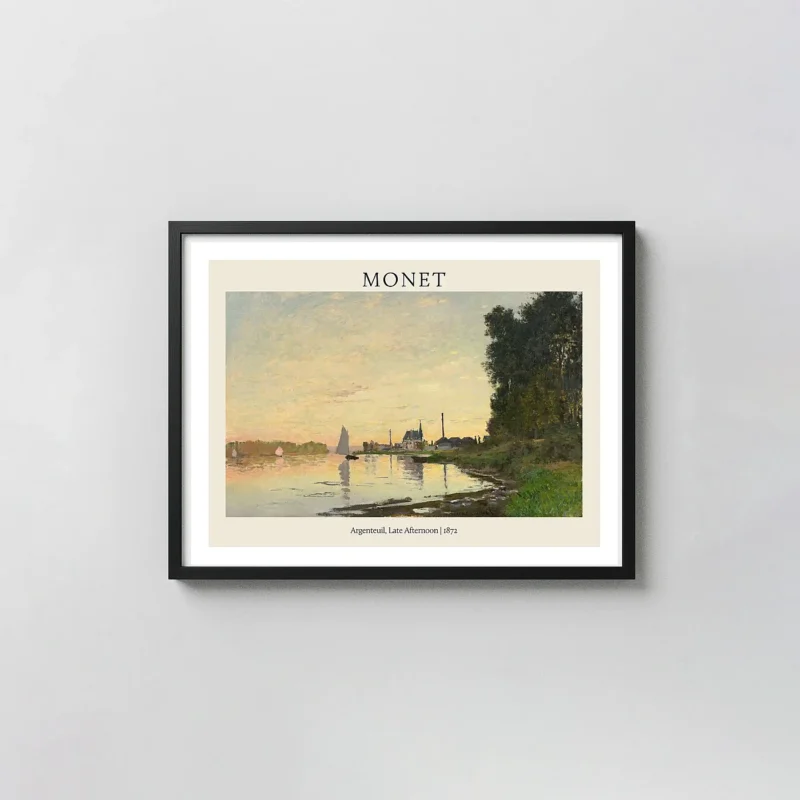 Claude Monet: Argenteuil, Late Afternoon (1872) – Impressionist Landscape Print