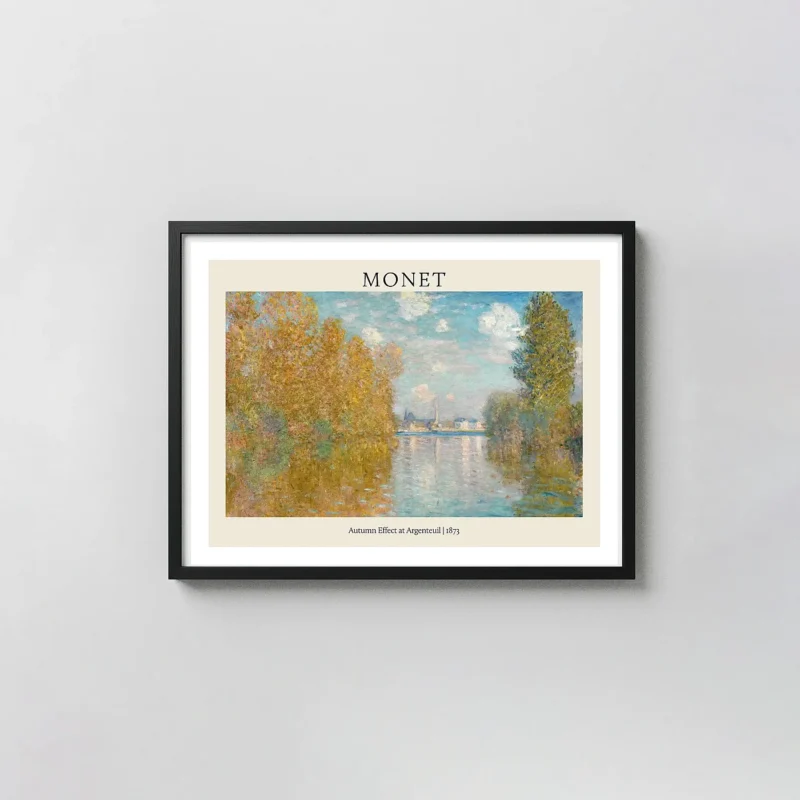 Monet's Autumn Effect at Argenteuil (1873) Impressionism Fine Art Poster