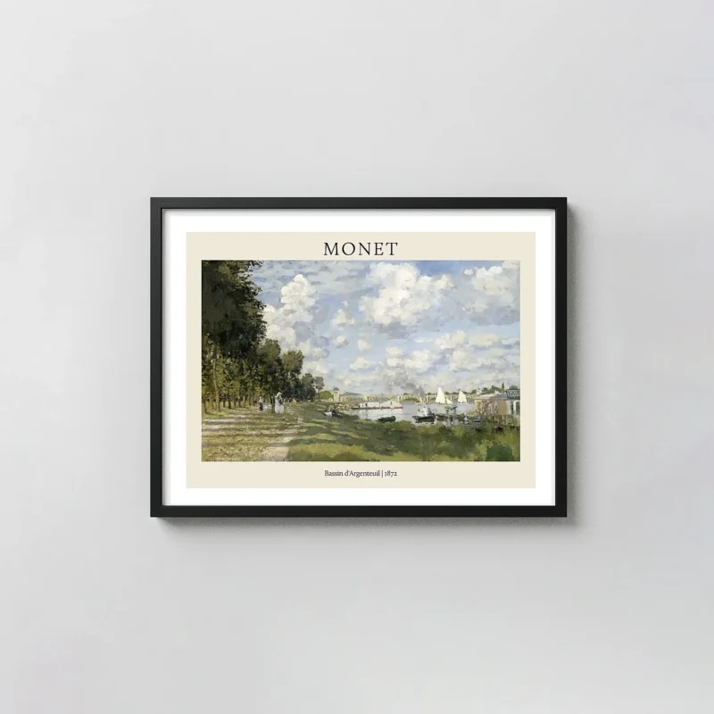 Claude Monet's Bassin d'Argenteuil (1872) Impressionist Landscape Poster