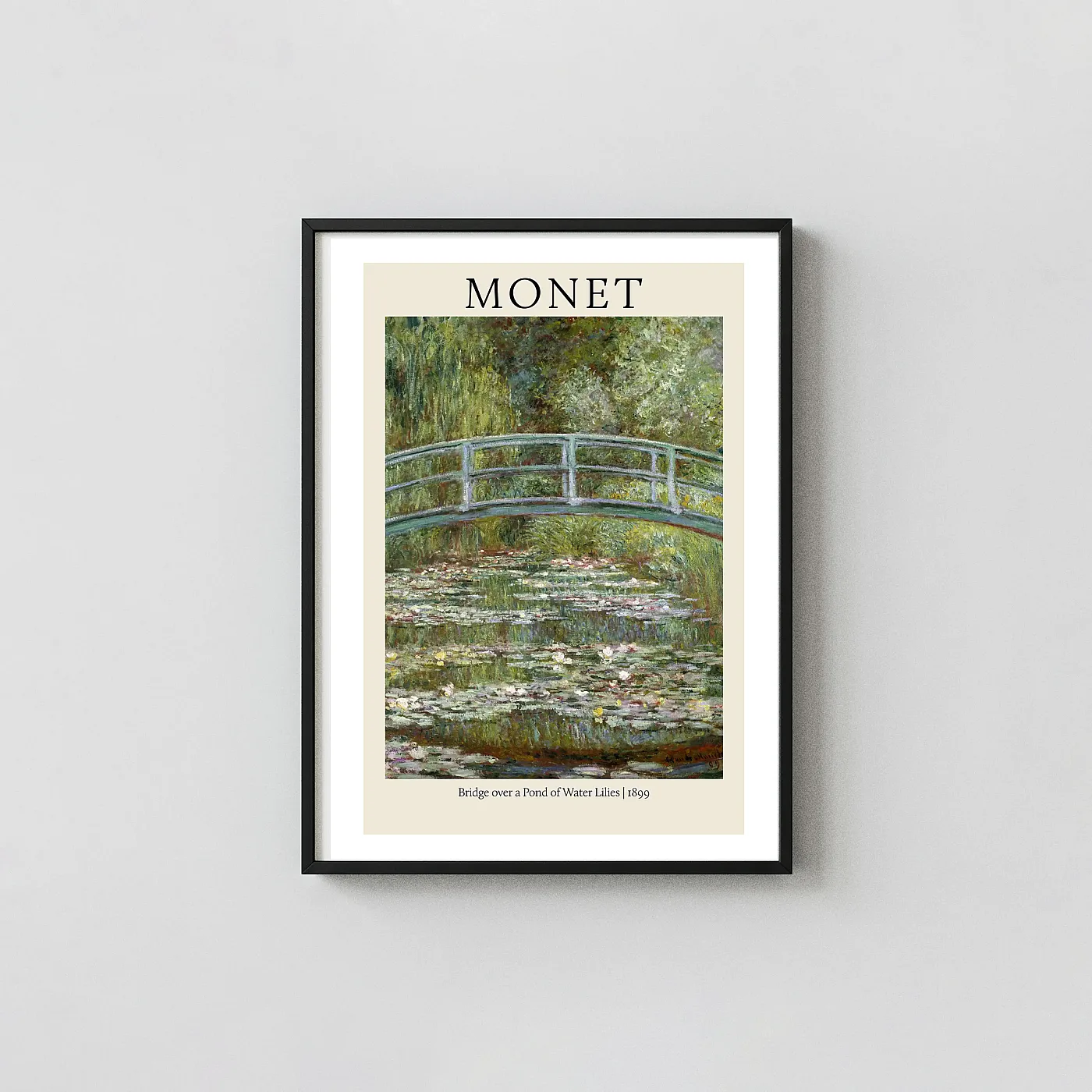 Claude Monet 'Bridge over a Pond of Water Lilies' Poster - fine art poster print