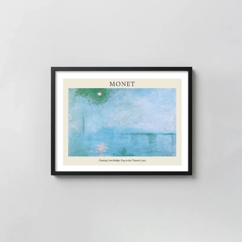 Monet's Charing Cross Bridge: Fog on the Thames (1903) | Impressionist Art Poster